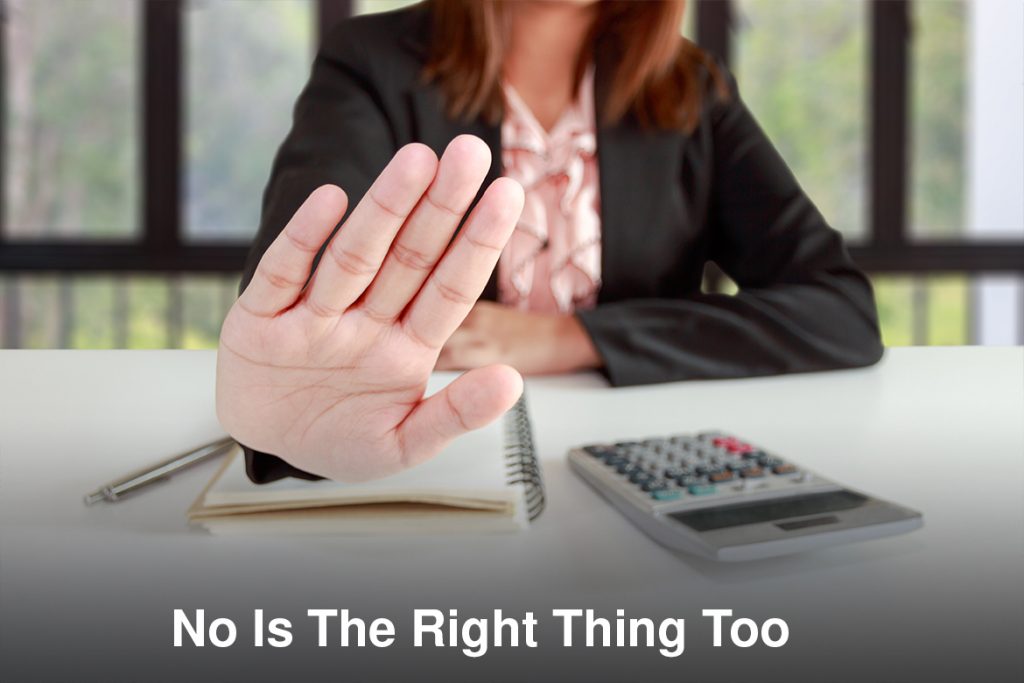 no is the right thing too