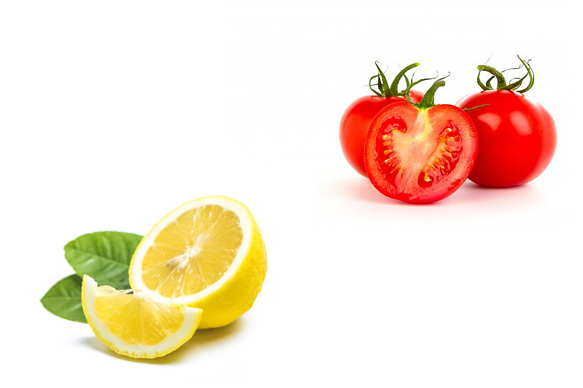 tomato and lemon