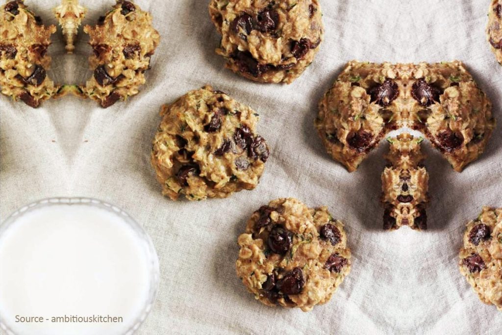 Healthy Zucchini Cookies With Chocolate Chips