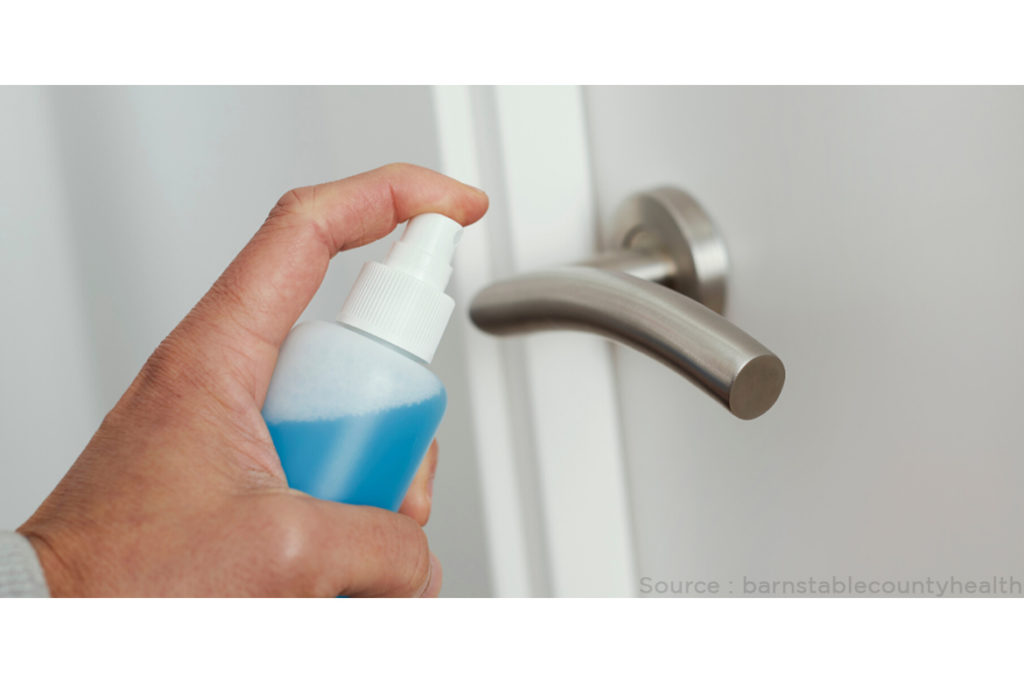 Clean The Surfaces With Disinfectant