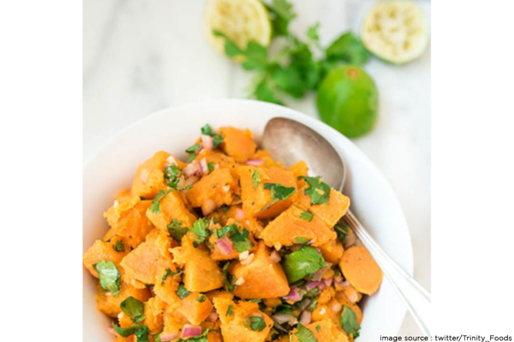 salad made from sweet potato