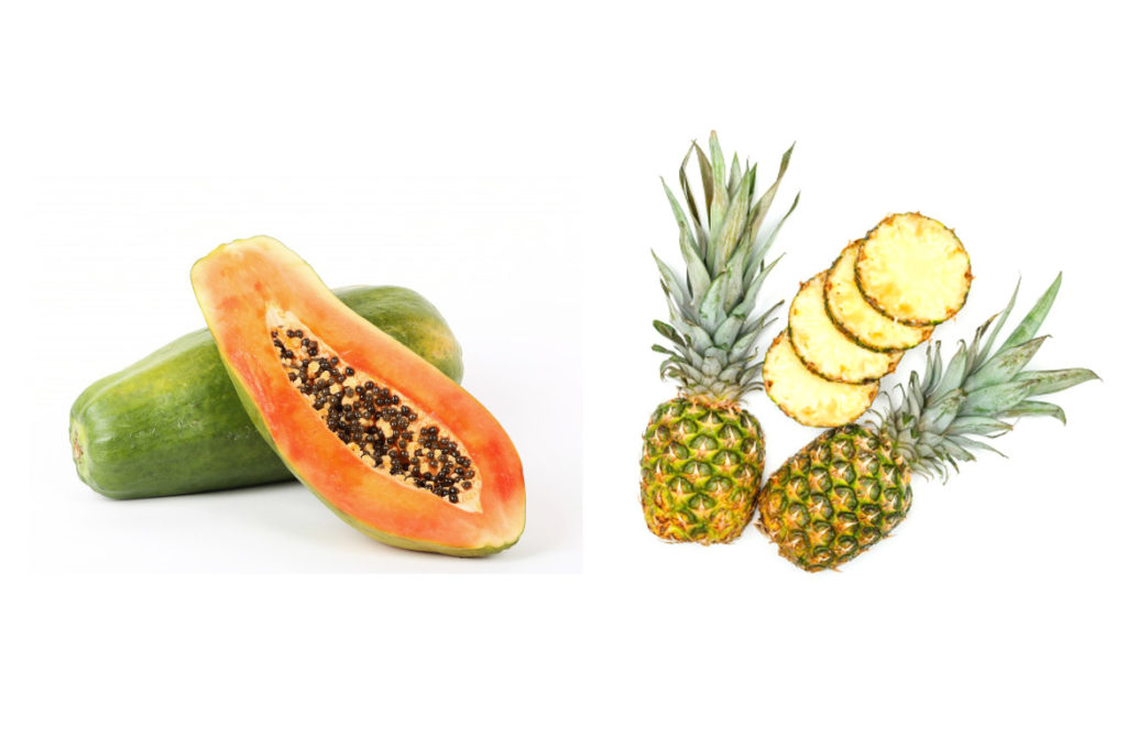 Papaya And Pineapple Peel