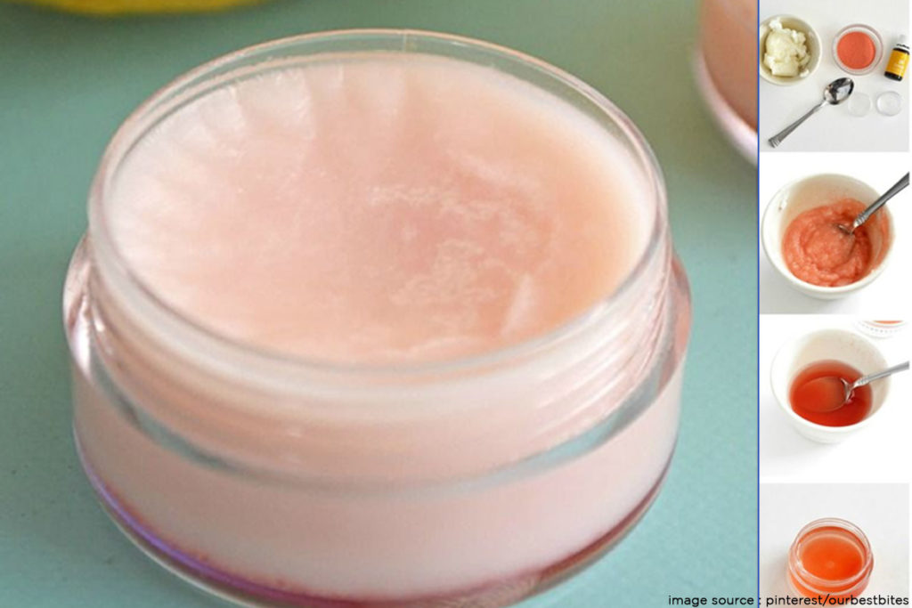 Homemade Raspberry And Lemon Lip Balm