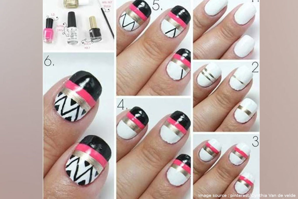 Strip Aztec Nail Art