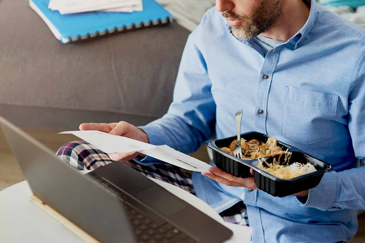 how to prevent overeating when you're working from home